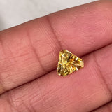 1.45 ct Yellow Sapphire Fancy Triangular Cut Natural Unheated