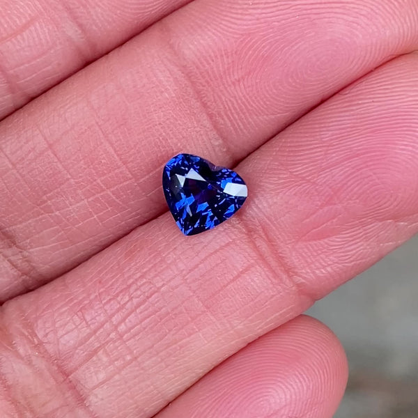 1.58 ct Royal Blue Sapphire Heart Natural Heated