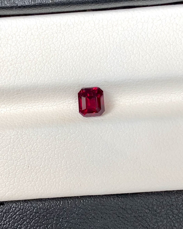 1.03 ct Red Emerald Cut Ruby Heated GIA
