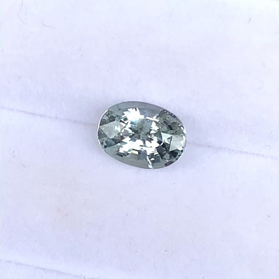 2.66 ct Light Green Sapphire Oval Shape Natural Unheated