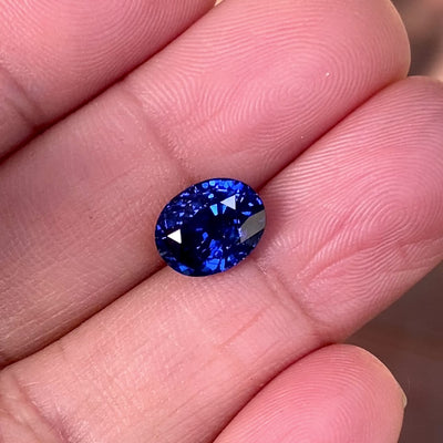 3.07 ct Blue Sapphire Oval Natural Heated GIA Certified Gems