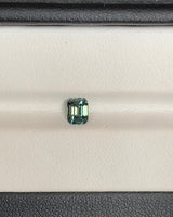 0.64 ct Green Emerald Cut Madagascar Sapphire Unheated Gem