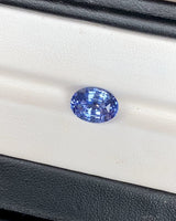 4.04 ct Blue Oval Cut Natural Sapphire GIA Unheated Gem