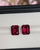 7.01 ctw Purplish Red Emerald Cut Ceylon Garnet Gem
