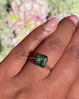 2.33 ct Green Sapphire Cushion Unheated Madagascar Gemstone