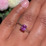 1.14 ct Pink Sapphire Radiant Cut Natural Unheated Madagascar