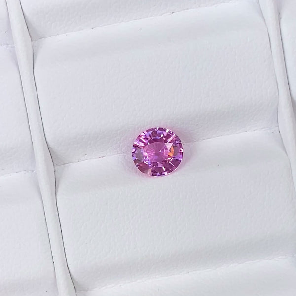 1.09 ct Pink Sapphire Round Natural Heated