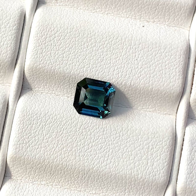 2.15 ct Teal Sapphire Emerald Cut Natural Heated Gemstones