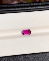 0.79 ct Reddish Pink Lozenge Cut Madagascar Sapphire Heated Gem