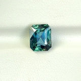 3.15 ct Teal Sapphire Radiant Cut Heated GIA Certified