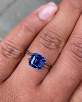 3.27 ct Royal Blue Octagon Sapphire Heated Sri Lanka GIA Certified