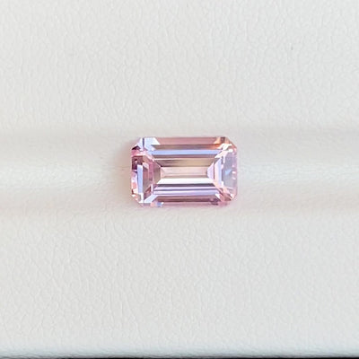 Rare 2.57ct Blossom Pink Sapphire emerald shape