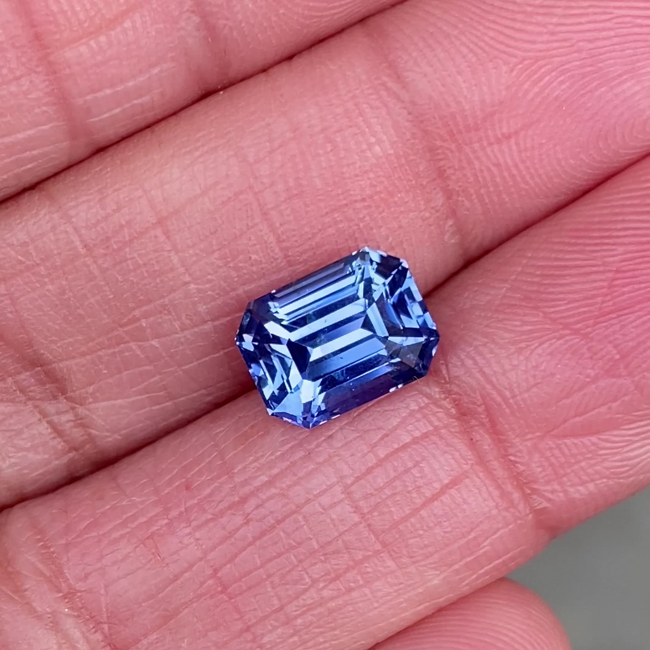 3.36 ct Blue Sapphire Emerald Cut Natural Unheated GIA Certified Gems