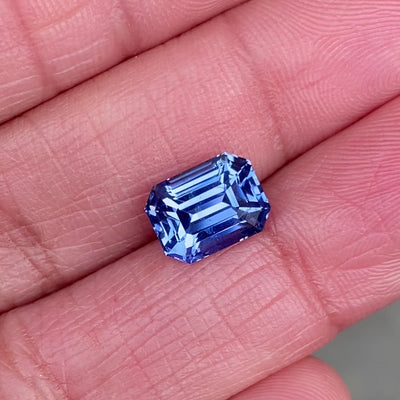 3.36 ct Blue Sapphire Emerald Cut Natural Unheated GIA Certified Gems