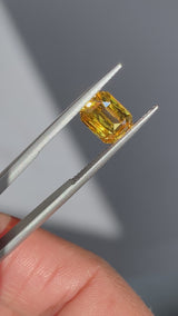 2.52 ct Yellow Radiant Cut Ceylon Sapphire Heated Gemstone
