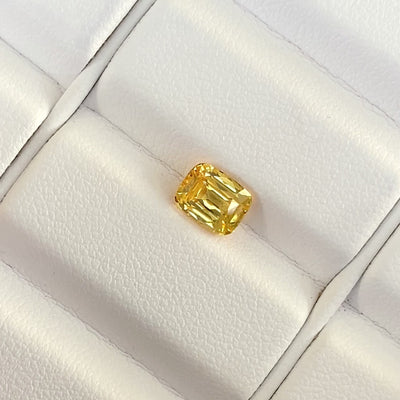 1.59 ct Yellow Sapphire Cushion Shape Natural Heated Gems