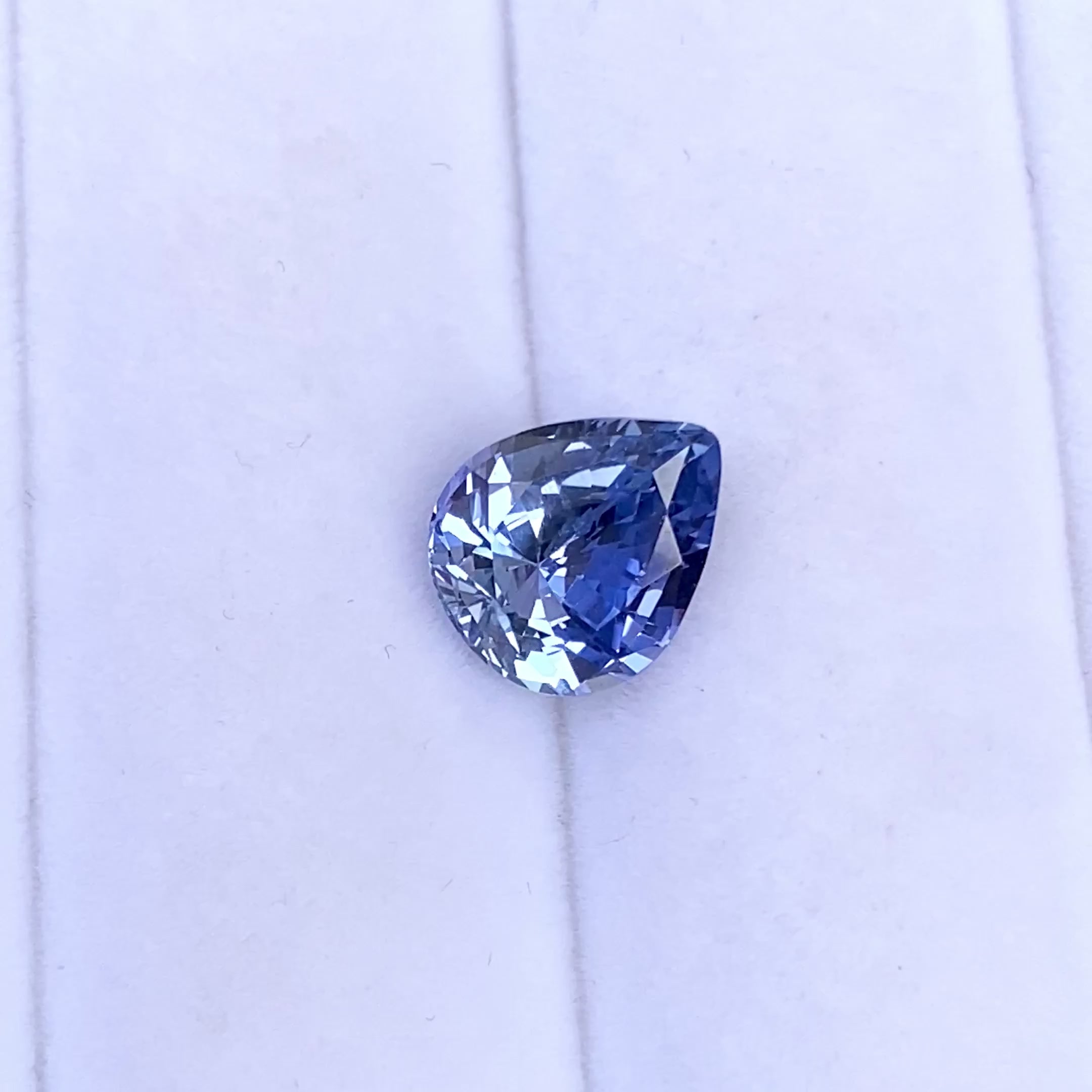 3.44 ct Blue Sapphire	Pear Natural Unheated Gems