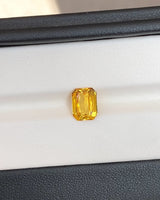 2.52 ct Yellow Radiant Cut Ceylon Sapphire Heated Gemstone