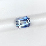 2.49 ct Light Blue Bi-Colour Sapphire Emerald Cut Natural Unheated