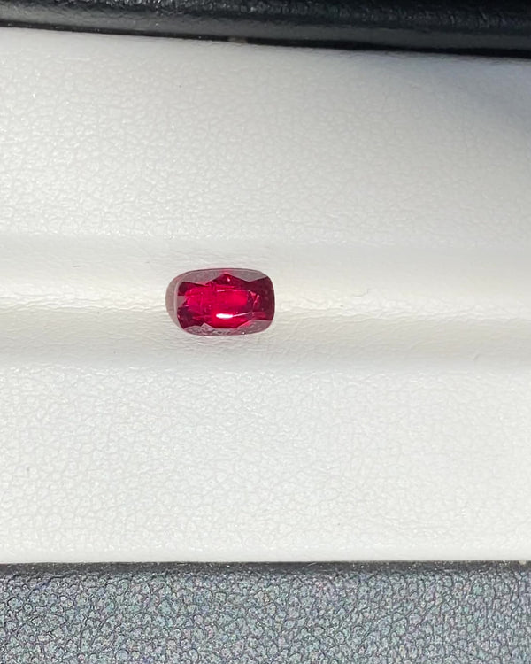 1.02 ct Red Cushion Madagascar Ruby Unheated Gem