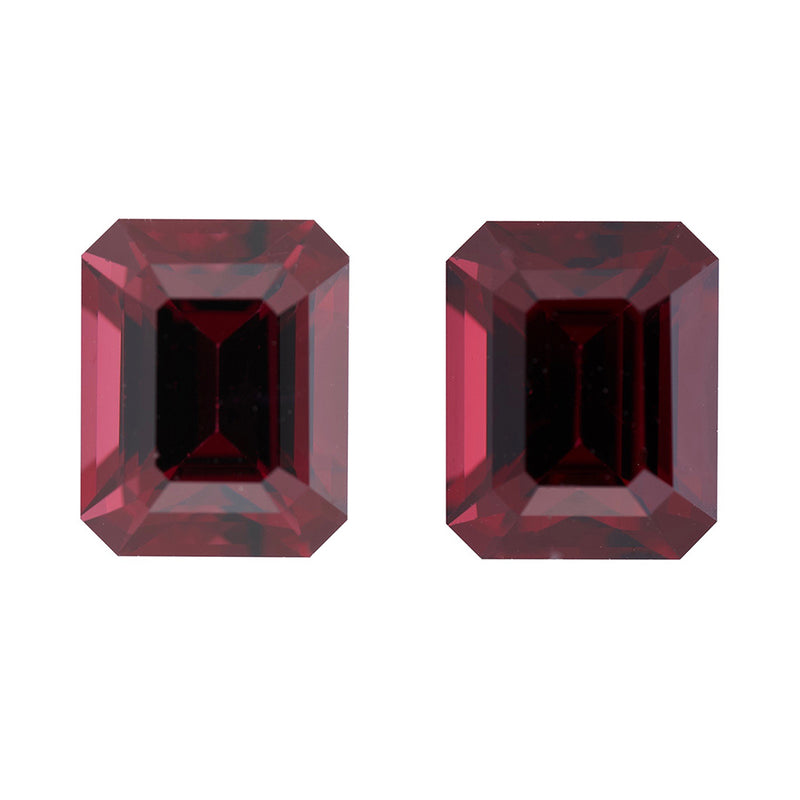 7.01 ctw Purplish Red Emerald Cut Ceylon Garnet Gem
