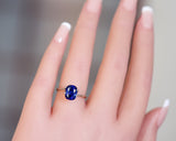 3.70 ct Royal Blue Cushion Sapphire GIA Heated Gem Ceylon