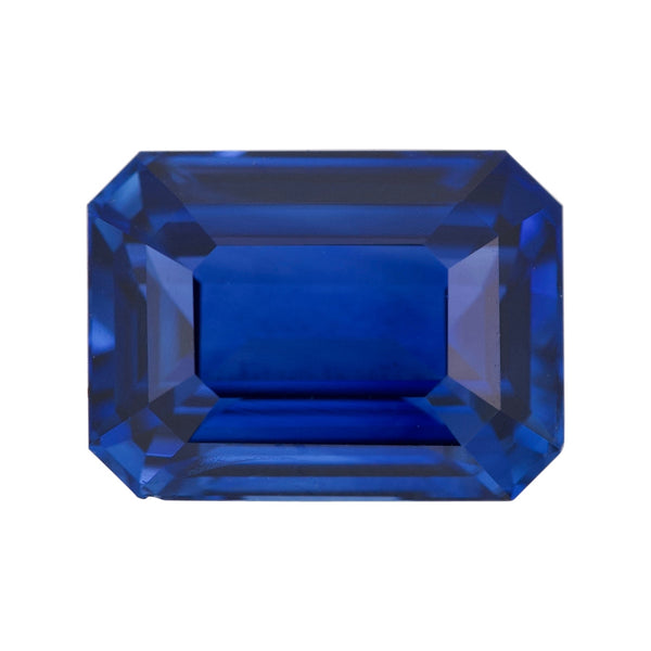 2.66 ct Royal Blue Sapphire Emerald Cut Natural Heated Sri Lanka