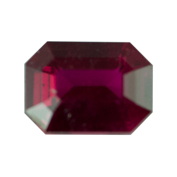 0.31 ct Pinkish Red Ruby Emerald Cut Natural Unheated