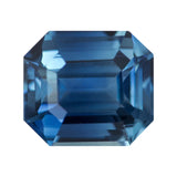1.04 ct Steel Blue Sapphire Emerald Cut Natural Heated