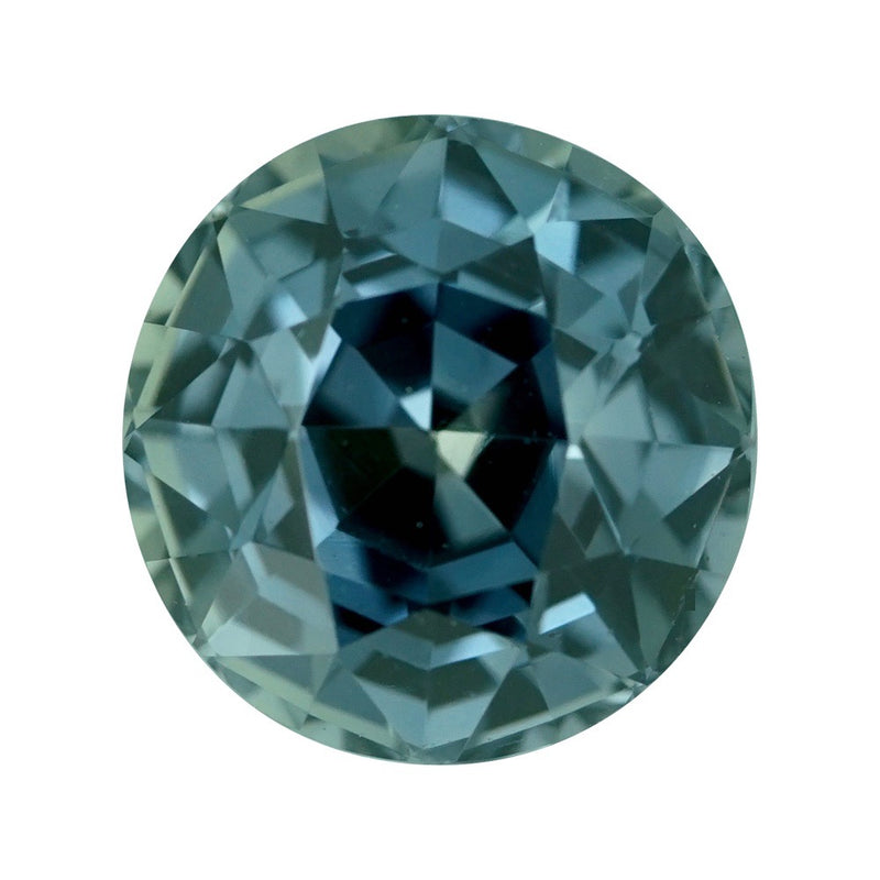 ct Steel Blue Sapphire Round Shape Natural Unheated Gem