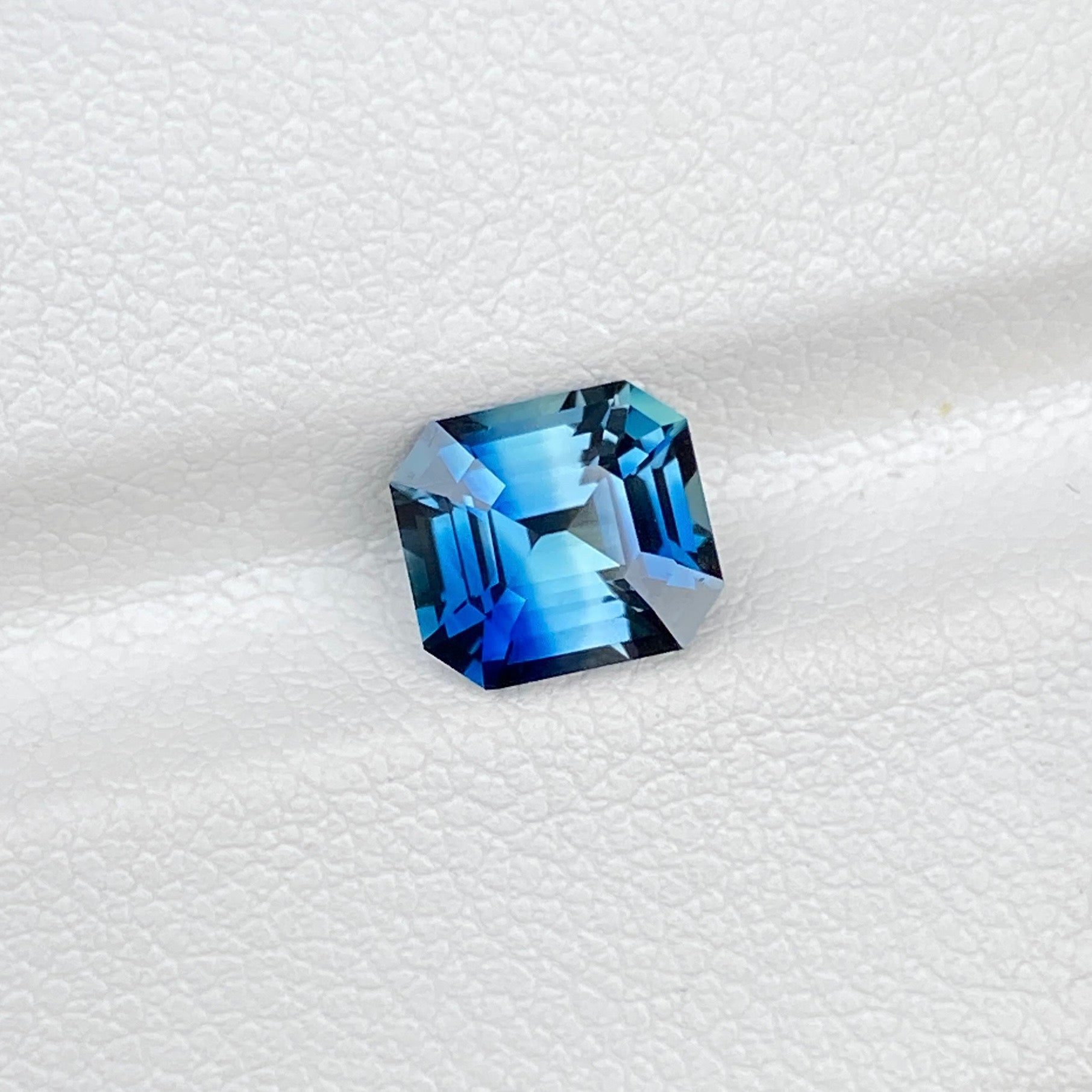 2.12 ct Teal Sapphire Emerald Cut Natural Unheated Gemstones