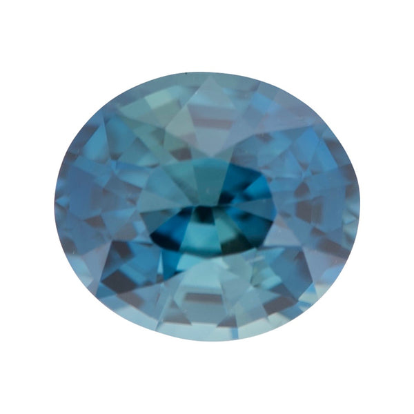 Bluish Green Oval Madagascar Sapphire Unheated Gemstone