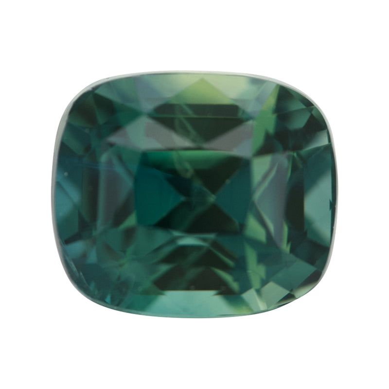 2.06 ct Bluish Green Sapphire Cushion Natural Unheated Madagascar