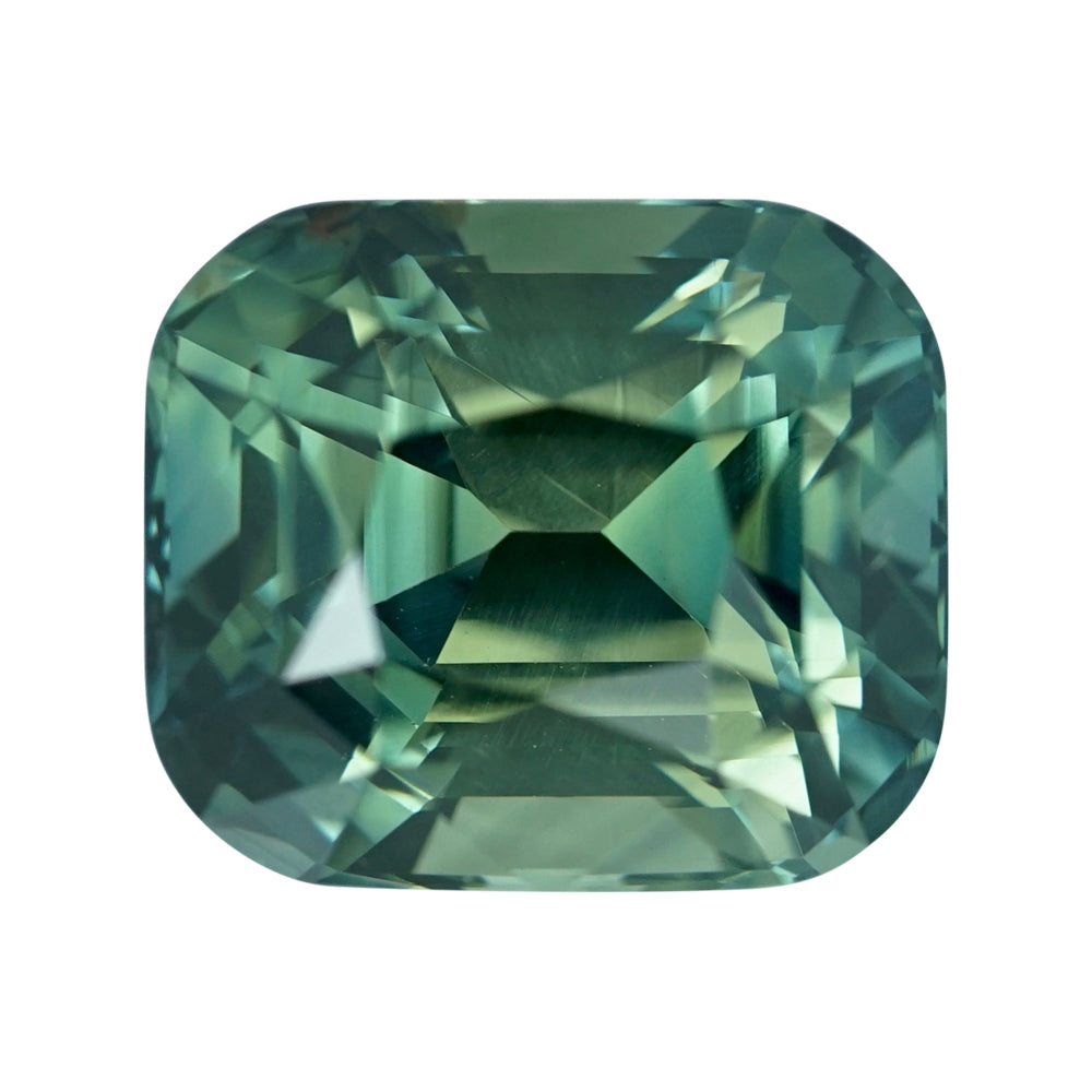 4.50 ct Yellowish Green Sapphire Rectangular Cushion Natural Unheated