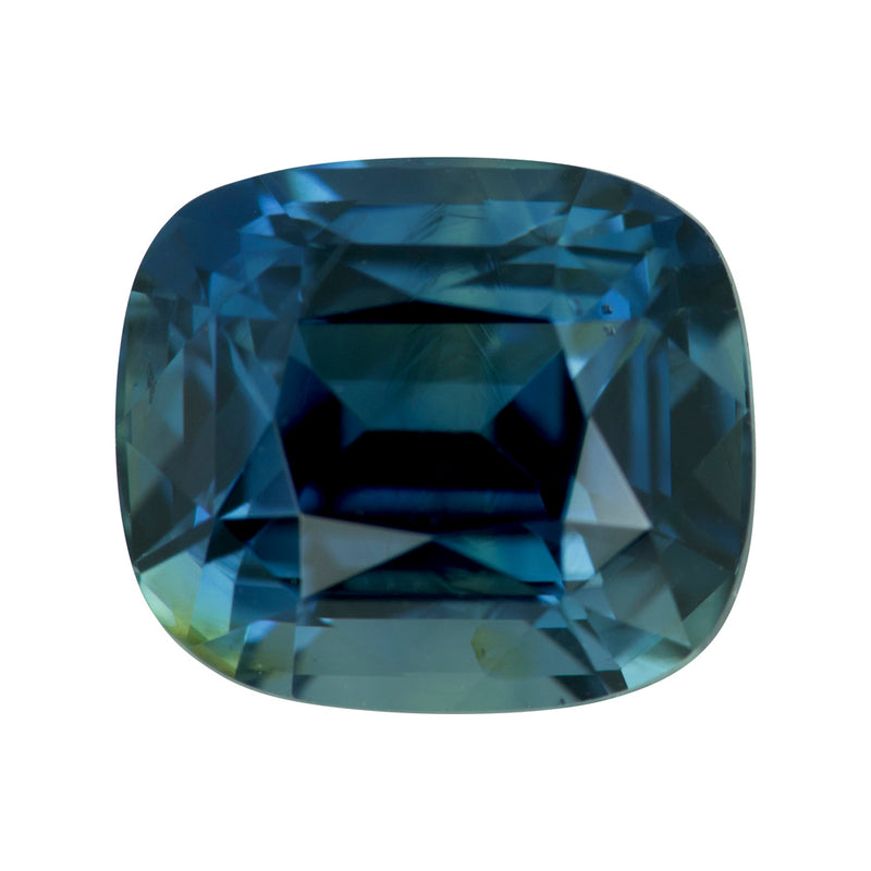 1.86 ct Teal Sapphire Cushion Natural Unheated