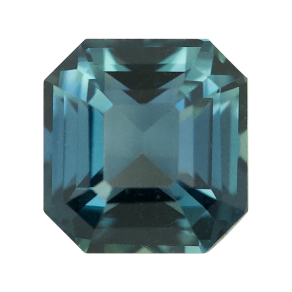 1.04 ct Teal Sapphire Emerald Cut Natural Unheated