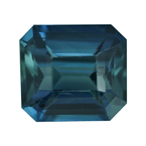 1.07 ct Teal Blue Sapphire Emerald Cut Natural Unheated