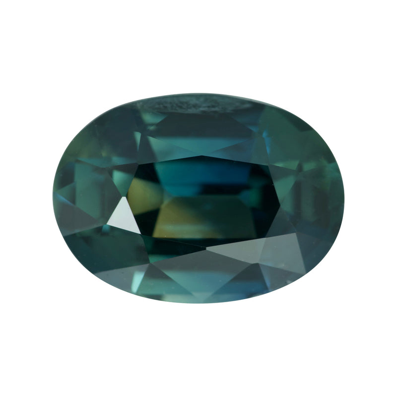 4.03 ct Teal Sapphire Oval Natural Unheated