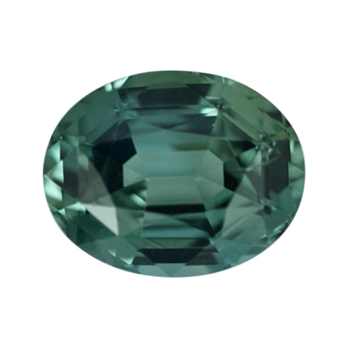 2.08 ct Teal Green Sapphire Oval Natural Unheated