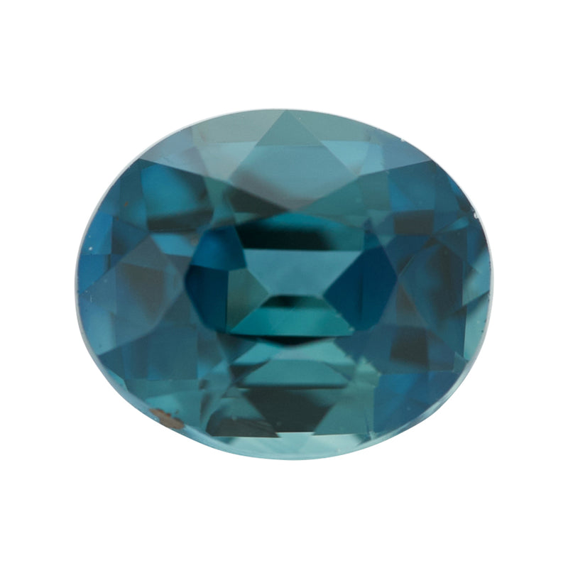 1.74 ct Teal Sapphire Oval Natural Unheated Madagascar