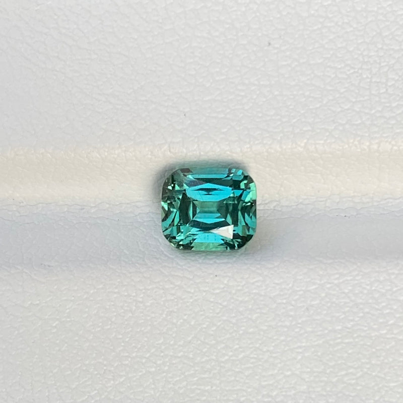 1.48 ct Teal Blue Green Tourmaline Cushion Cut Natural Gemstones