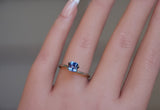 rectangular step cut 1.18 carat blue sapphire gem