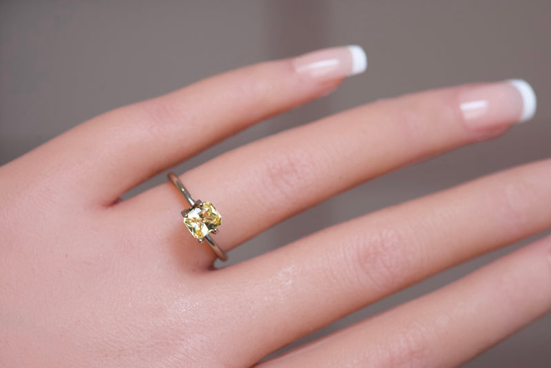 1.21 ct mixed cut unheated yellow sapphire gem