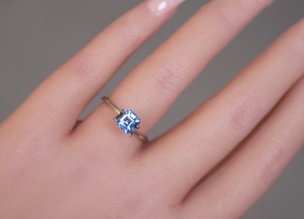 emerald cut 2.03 ct blue sapphire gem