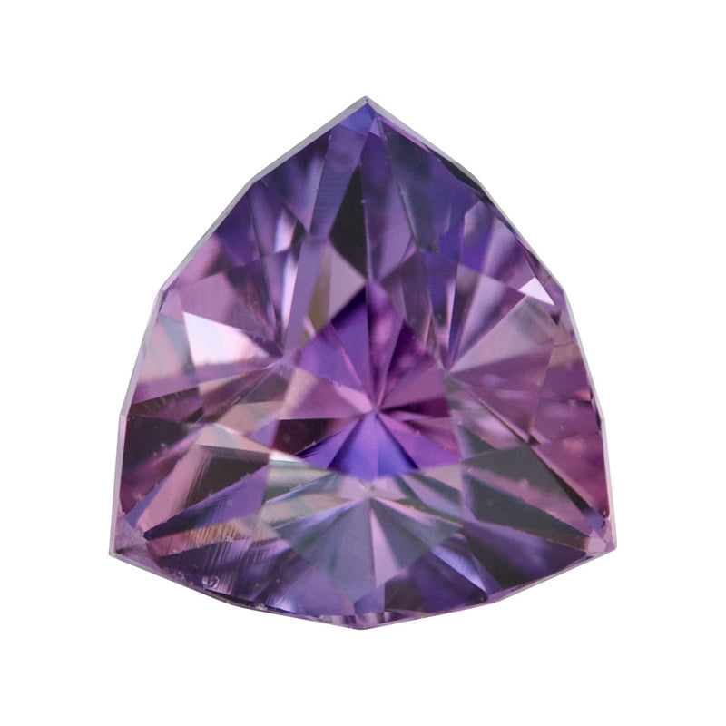 1.55 ct Orangish Violet Sapphire Trillion Natural Unheated Sri Lanka