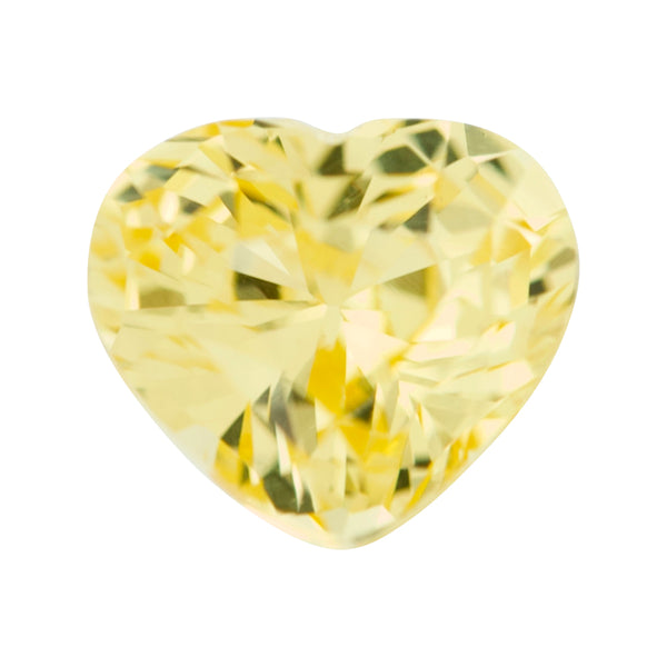 Yellow Heart Ceylon Sapphire Unheated Gemstone