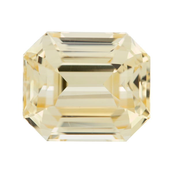 Yellow Emerald Cut Sapphire GIA Unheated Gem