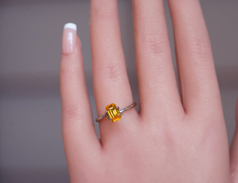 Yellow Emerald Sapphire Heated Gem