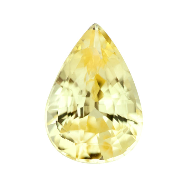 1.53 ct Yellow Sapphire Pear Natural Unheated