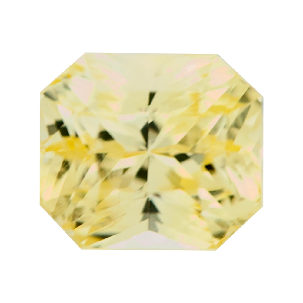 Yellow Radiant Cut Ceylon Sapphire Unheated Gem